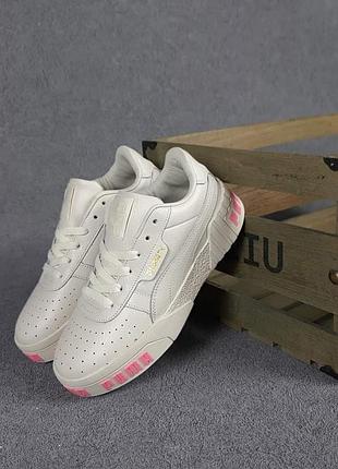 Кроссовки puma cali бежевые с розовым