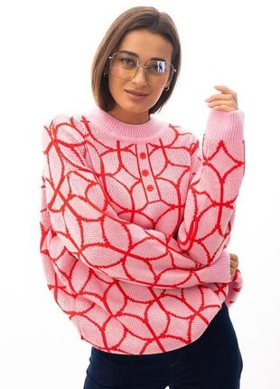 Жіночий в`язаний светр oversize.🍺🍼🥘7 фото