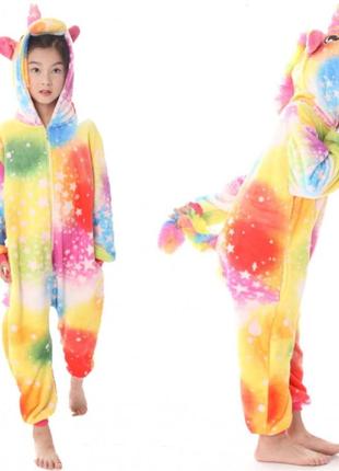 Детская пижама кигуруми единорог звездное настроение 130 см - топ продаж!