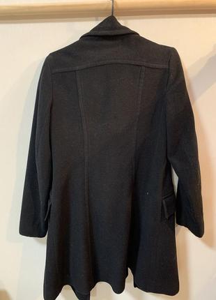 Шерстяное чёрное пальто2 фото