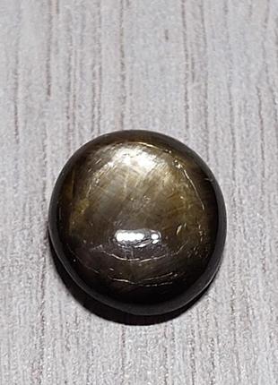 Зірчастий сапфір чорний 6.33 ct 13 x 11 x 3.7 mm