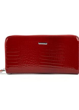 Жіночий шкіряний гаманець на блискавці mario dion 6015a-rd червоний