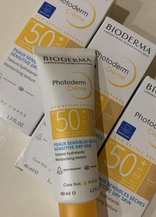 Крем bioderma spf 50 тонированный