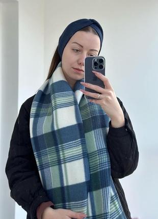 Шарф флісовий в клітинку