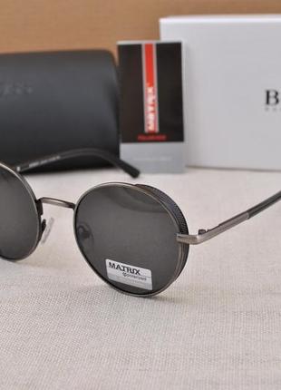 Фирменные солнцезащитные круглые мужские очки matrix polarized mt8551
