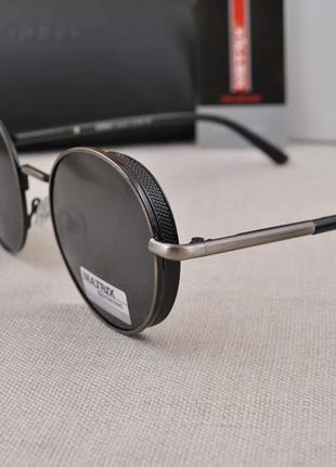 Фирменные солнцезащитные круглые мужские очки matrix polarized mt85513 фото