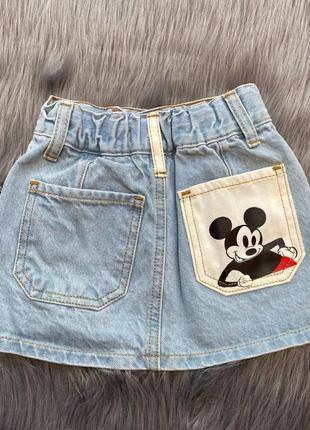 Юбка джинсова дитяча zara mickey mouse3 фото