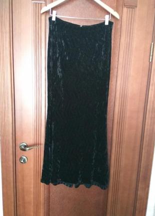 Вечерний костюм из черного бархата, нарядный.4 фото