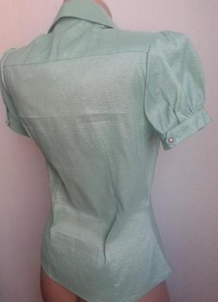 Офісні сорочка ніжно зелена4 фото