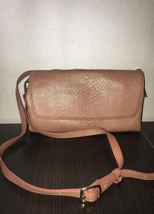Шикарная кожаная сумка-клатч
