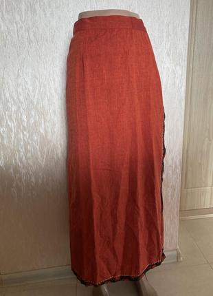 Натуральная фирменная юбка молодёжная в пол  л1 фото