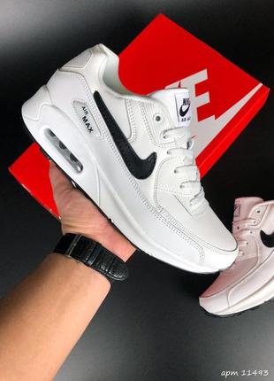 Чоловічі білі з чорним шкіряні кросівки nike air max 2015 online putlocker 🆕 найк аір макс 90