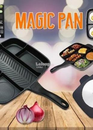 Інноваційна сковорода гриль з антипригарним покриттям magic pan1 фото
