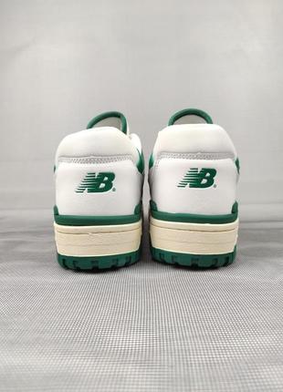 New balance 550 white&green3 фото