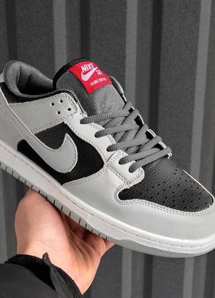 Кроссовки nike sb dunk low grey/black