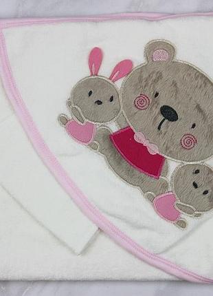 Рушник для купання з куточком для немовлят рушничок бавовняний для дитини для дівчинки і хлопчика