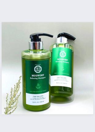 Шампунь заспокійливий з екстрактом полину mugwort shampoo daeng gi meo ri 500ml