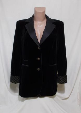 Новый пиджак блейзер черный бархат/велюр 'basler' 48р1 фото