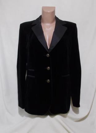 Новый пиджак блейзер черный бархат/велюр 'basler' 48р2 фото