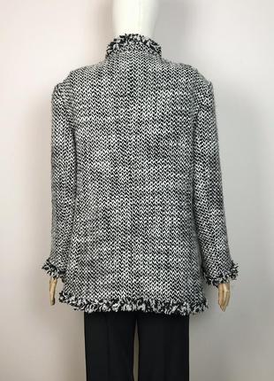 Твидовый винтажный шерстяной жакет в стиле chanel винтаж3 фото