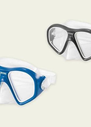 Маска для плавания intex reef rider, маска для ныряния 59см, детям от 14-ти лет