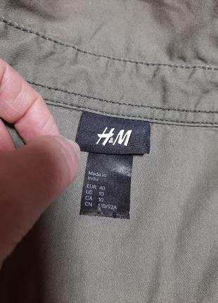 Рубашка хаки h&amp;m 4