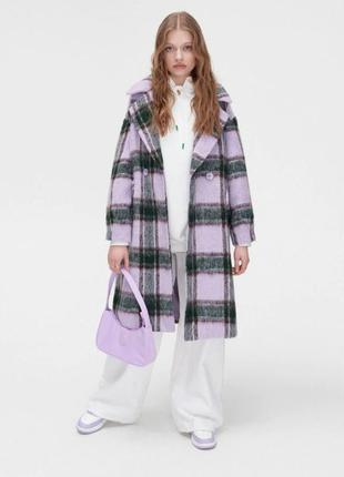 Картате весняне пальто міді cropp.