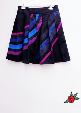 Очень красивая юбка в склады с натуральным шелком пишная юбка миди1 фото