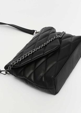 Сумочка клатч жіноча маленька, молодіжна стьобана модна міні сумка через плече на блискавці «шейла»3 фото