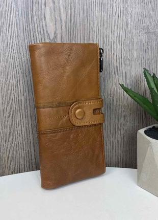 Жіночий шкіряний клатч-шумка стильний і модний  ⁇  клатч-гаманець із натуральної шкіри5 фото