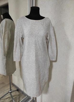 Marimekko платье из трикотажа белое в горошек