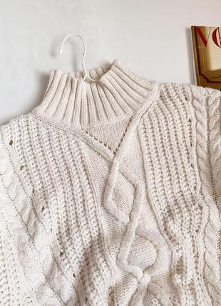 Светр, світер, кофта, в'язаний, молочний, беж, манго, mango 7