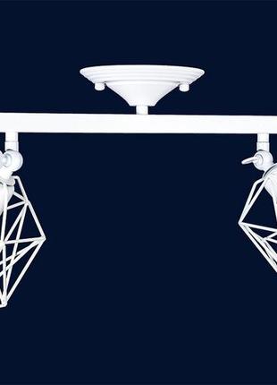 Люстра потолочная на два  плафона на планке 756xpr101f-2 wh