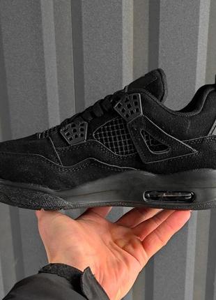 Кросівки nike air jordan 4 retro black cat6 фото