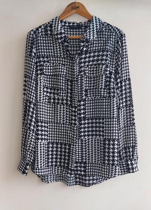 Сорочка принт гусяча лапка