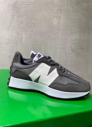 Жіночі кросівки new balance 327 grey white v2 / smb4 фото