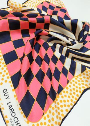 Шелковый винтажный шейный платок guy laroche /5534/4 фото