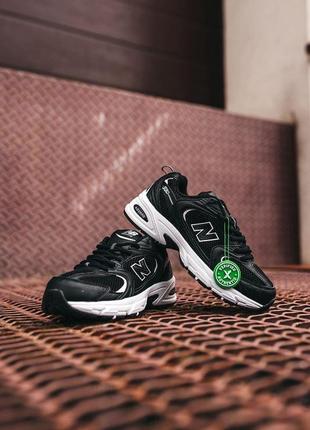Женские кроссовки new balance 530 black white / smb