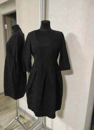 Noa noa платье платье с льном и шерстью в цветы с вырезом