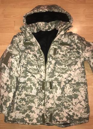 Бушлат пиксель зимний всу на флисе теплая военная зимняя куртка армейский бушлат военный цвет пиксель1 фото