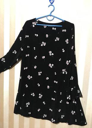 Красивое минималистичное платье из 100%вискозы с длинным рукавом  george3 фото