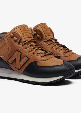 Ботинки туристические утепленные new balance 574 коричневый7 фото