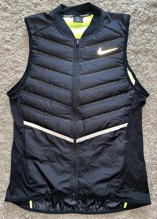nike running aeroloft padded gilet in black drill vintage puma adidas tech wear 712 132237872