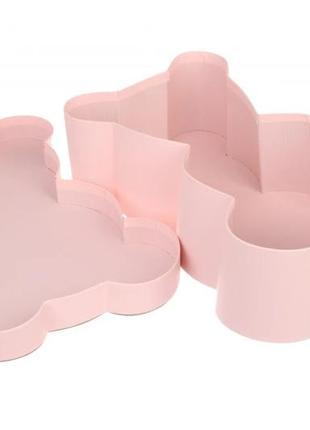 Подарочная коробка "мишка" розовая 30смх20смх9см2 фото