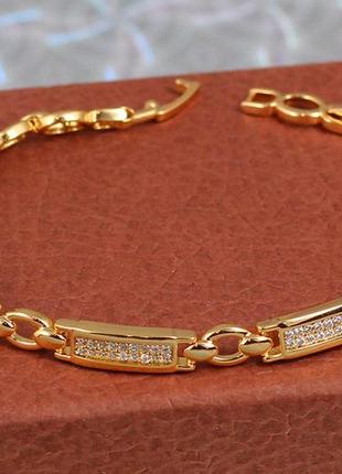 Браслет xuping jewelry тройка 17 см 6 мм золотистый