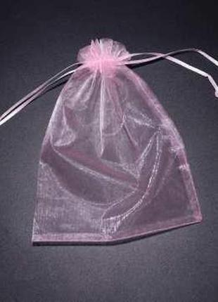 Мешочки для подарков из органзы однотонные цвет светло-розовый. 13х18см / мешочки для подарков из органзы однотонные цвет
