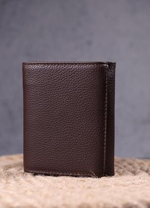 Женский компактный кошелек из натуральной кожи karya 21341 коричневый8 фото