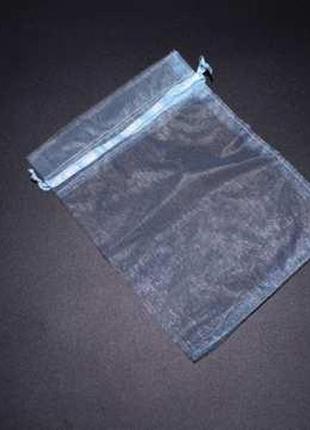 Мешочек подарочный из органзы пакетик для ювелирных украшений цвет голубой. 13х18см / мешочек подарочный из