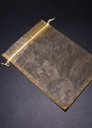 Мішечок подарунковий з органзи пакетик для ювелірних прикрас колір золотистий. 13х18см / мішечок подарунковий з органзи пакетик