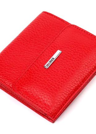 Яркое женское портмоне из натуральной кожи karya 21316 красный1 фото